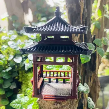 Plastiku za 3D ispis, oblik drevnog zgrade u kineskom stilu, Uređenje paviljona, Skala, Mikro-Krajolik, Dekor cvjetni lonac ZD265