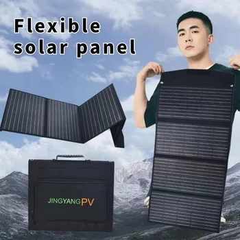 Prijenosni solarni panel 100 W 18 za solarnog generatora i USB uređaje, pregibno klizni punjač za solarne ploče za kampiranje na otvorenom