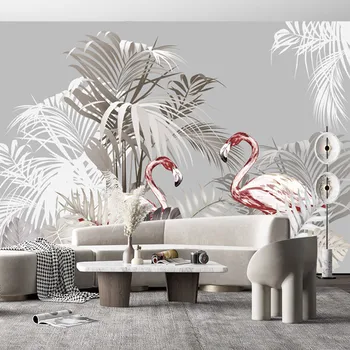 Skandinavska biljka Flamingo Dnevni boravak spavaća soba 3d na red samoljepljive tapete freska