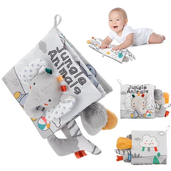 Soft Dječje knjige 3D Touch Feel, Высококонтрастная tkiva knjižica, dodirna kolica za rano učenje, igračke za bebe, igračke za bebe 0-12 mjeseci