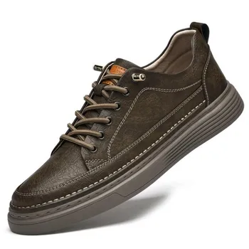 Talijanska Casual cipele od prave kože, gospodo Oxfords čipka-up, Ulica Tenisice Za Trčanje, Uredski gospodo modeliranje cipele, Velike veličine 36-46