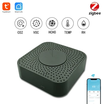 Tuya Smart Zigbee Air Detektor Box Pet u jednoj aplikaciji Daljinski Nadzor Formaldehida/LOS/ CO2/Temperatura /Vlažnost Smart Link Control