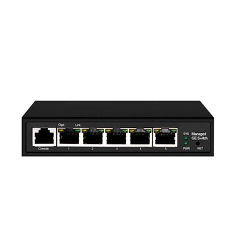 Uspio L2 switch 10/100/1000 m 5-port smart-Gigabit, SMNP QoS SSH, Telnet
