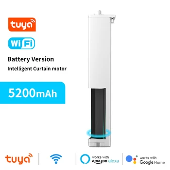 Verzija baterije Tuya Smart Life WiFi Električni motor za rolete Intelektualni motor kapaciteta 5200 mah s радиочастотным daljinskim upravljačem za Alexa, Google Assistant