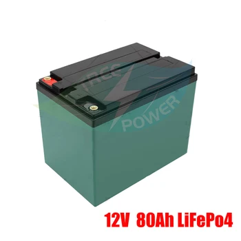 Vodootporan 12,8 U 80ah lifepo4 baterija 12 U ionska batteria BMS 4S za dom solarne energije, električni izvor napajanja + punjač 10A
