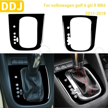 Za Volkswagen Golf 6 Gti R MK6 2008-2012 auto oprema, klavir, crni plastični unutarnja ploča mjenjač, okvir, naljepnica