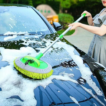 Četka za čišćenje automobila, Podesiva Сверхпоглощающая Četka za pranje vozila, Teleskopski grimase s dugom ručkom, auto oprema