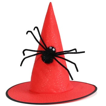 Šešir vještice-pauk za odrasle i djecu, dugu šešir čarobnjaka, magic šešir, ukras za kostim vještice na Noć vještica, doček Nove godine