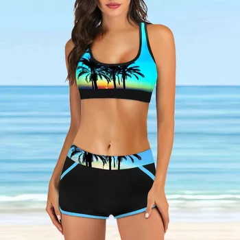 Ženski Bikini Set sa visokim Strukom i po cijeloj površini, odvojeno kupaći kostim, Plaža odjeća, godina seksi casual kupaći kostim iz dva dijela kupaći Kostim