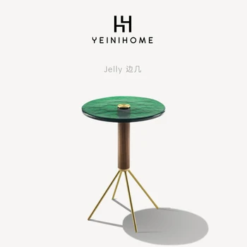 Приставной stol Moderan minimalistički talijanski Jednostavan Luksuzni Lopatica Hu Mu Od Nehrđajućeg Čelika Odvojivi Mali okrugli Stol Namještaj Za dom